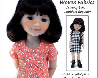 NOT for Knits Tee Shirt 15 inch Doll Clothes Pattern Fits Ruby Red Fashion Friends® - Forever 18 Inches - PDF - Pixie Faire