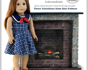 Crafter-Friendly Fireplaces For 14" - 19" DOLLS - Forever 18 Inches - PDF - Pixie Faire
