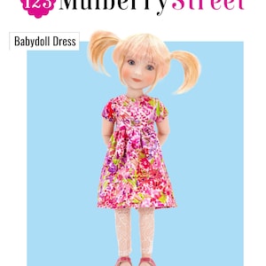 Modello di vestiti per bambole da 12 pollici Babydoll Dress progettato per adattarsi alle bambole Ruby Red® Siblies™ - 123 Mulberry Street - PDF - Pixie Faire