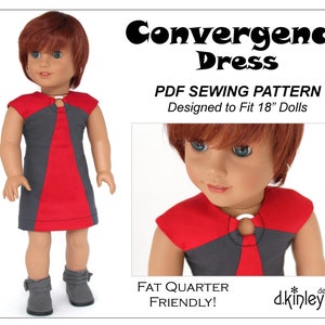 Convergence Dress 18 inch Doll Clothes Pattern Fits Dolls such as American Girl® - DKinley Designs - PDF - Pixie Faire