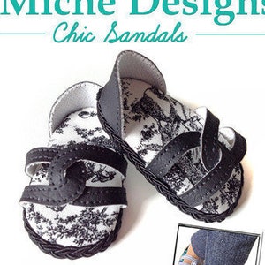 Chic Sandals 18 inch Doll Clothes Shoe Pattern Fits Dolls such as American Girl® - Miche Designs - PDF - Pixie Faire