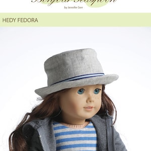 Hedy Fedora 18 inch Doll Clothes Pattern Fits Popular 18" Dolls - Bonjour Teaspoon - PDF - Pixie Faire