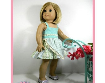 Sun Days Summer 18 inch Doll Clothes Pattern Fits Popular 18" Dolls - Jelly Bean Soup Designs - PDF - Pixie Faire