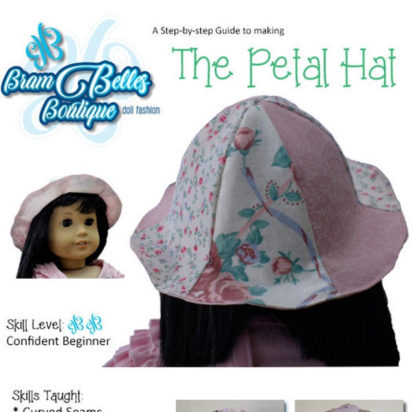 Blütenblatt Hut 18 Zoll Puppenkleidung Schnittmuster Passt Puppen mit 12-13 Zoll Kopfumfang - BramBelles Boutique - PDF - Pixie Faire
