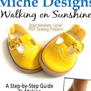 Walking On Sunshine 18 inch Doll Clothes Shoe Pattern Fits Dolls such as American Girl® - Miche Designs - PDF - Pixie Faire