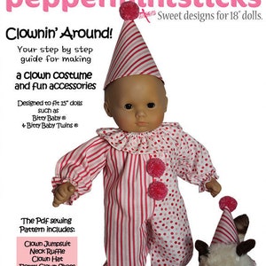 Herumalbern! 15 inch Puppenkleidung Schnittmuster passend für Baby Dolls wie Bitty Baby®, Bitty Twins® - Peppermintsticks - PDF - Pixie Faire
