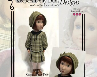 Downtown 1920s Dress, Hat 16 inch Doll Clothes Pattern Fits Dolls such as A Girl For All Time® - Keepers Dolly Duds - PDF - Pixie Faire