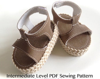 Platform T-Bar Espadrille 18 pouces Doll Clothes Shoe Pattern Fits Dolls such as American Girl® - Miche Designs - PDF - Pixie Faire