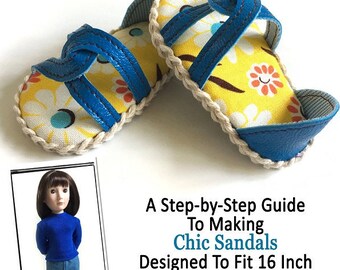 Chic Sandals 16 inch Doll Clothes Shoe Pattern Fits A Girl For All Time® Dolls - Miche Designs - PDF - Pixie Faire