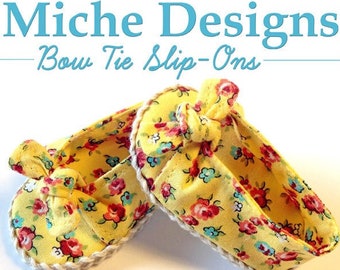 Bow Tie Slip-Ons 18 inch Doll Clothes Shoe Pattern Fits Dolls such as American Girl® - Miche Designs - PDF - Pixie Faire