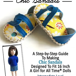 Chic Sandals 16 inch Doll Clothes Shoe Pattern Fits A Girl For All Time® Dolls - Miche Designs - PDF - Pixie Faire