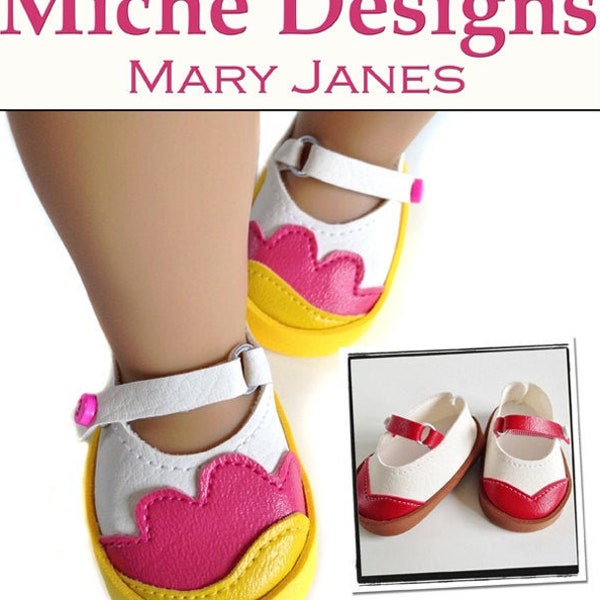 Mary Janes 18 inch Doll Clothes Shoe Pattern Fits Dolls such as American Girl® - Miche Designs - PDF - Pixie Faire