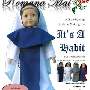Può includere: Un cartamodello PDF per cucire un abito da suora per bambole. Il cartamodello include varianti per diversi ordini di suore, tra cui le Sorelle della Vita, le Sorelle Domenicane, le Sorelle del Santissimo Redentore e le Sorelle Francescane dell'Immacolata. Il cartamodello è progettato per bambole di 45 cm.