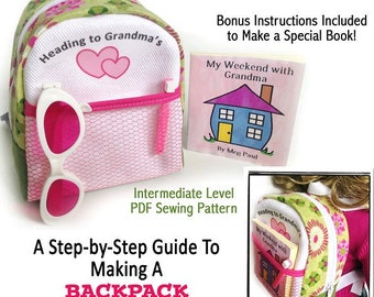 Heading to Grandma's Backpack 18 inch Doll Clothes Accessory Pattern Fits Dolls such as American Girl® - Miche Designs - PDF - Pixie Faire