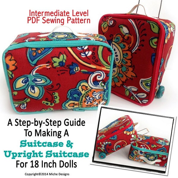 Luggage Set 18 inch Doll Clothes Accessory Pattern Fits Dolls such as American Girl® - Miche Designs - PDF - Pixie Faire