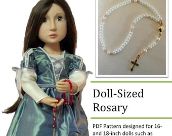 Doll-Sized Rosary Doll Jewelry Pattern - Sweet Pea Fashions - PDF - Pixie Faire