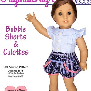 Modello di vestiti per bambole Bubble Shorts e Culottes da 18 pollici, adatto alle più diffuse bambole da 18 pollici - Originals By Gaby - PDF - Pixie Faire