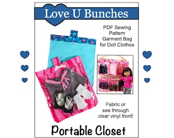 Patrón de ropa para muñecas de 18 pulgadas para armario de muñecas portátil diseñado para adaptarse a las muñecas populares de 18 pulgadas - Love U Bunches - PDF - Pixie Faire