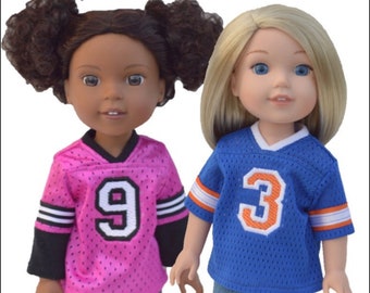 Relaxed Fit Football Jersey 14.5 inch Doll Clothes Pattern Instant Download - JenAshley Doll Designs - PDF - Pixie Faire