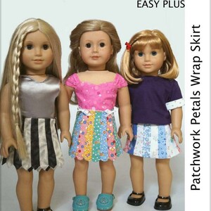 Mönster för dockkläder med lapptäcke och omlottkjol, 40 cm, passar populära 40 cm dockor - Flossie Potter - PDF - Pixie Faire
