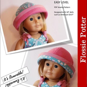 Sweetie Pie Hat 18 inch Doll Clothes Pattern Fits Popular 18&quot; Dolls - Flossie Potter - PDF - Pixie Faire