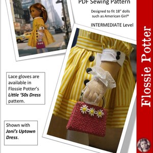 1950's Pocketbook 18 inch Doll Clothes Pattern Fits Dolls such as American Girl® - Flossie Potter - PDF - Pixie Faire