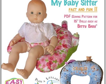 My Baby Sitter 15 inch Doll Accessory Pattern Designed to Fit Baby Dolls such as Bitty Baby® - 18 On Main - PDF - Pixie Faire