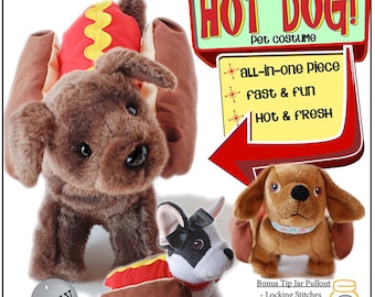 Hot Dog! Pet Costume 18 inch Doll Pet Clothes Pattern Fits American Girl® Doll Pets - 18 On Main - PDF - Pixie Faire