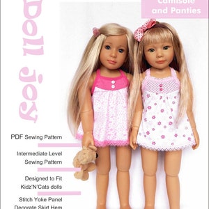 Camisole and Panties Doll Clothes Pattern Designed to Fit Kidz N Cats® Dolls  - Doll Joy - PDF - Pixie Faire