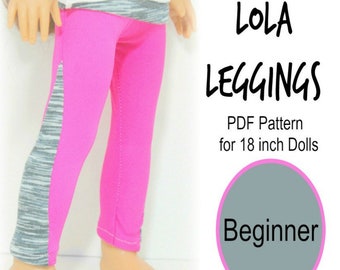 The Lola Leggings 18 inch Doll Clothes Pattern Fits Popular 18" Dolls - Soda Pop Street - PDF - Pixie Faire
