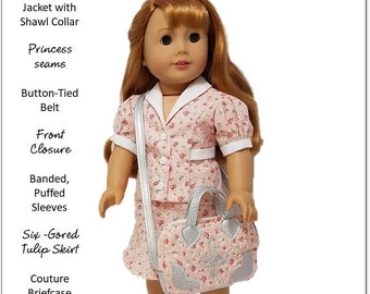 Career Day Suit 18 inch Doll Clothes Pattern Fits Dolls such as American Girl® - Frog Princess Fashions - PDF - Pixie Faire