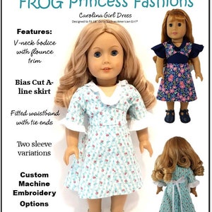 Carolina Girl Dress 18 Inch Doll Clothes Pattern Fits Dolls - Etsy