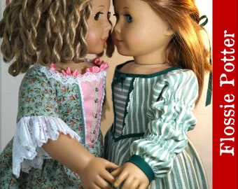 Sisters 18 inch Doll Clothes Pattern Fits Dolls such as American Girl® - Flossie Potter - PDF - Pixie Faire