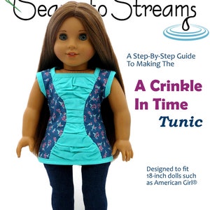 Mönster för dockkläder med Crinkle In Time-tunika, 18 tum, passar populära 18-tumsdockor - Seams to Streams - PDF - Pixie Faire