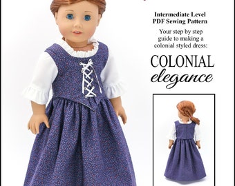 Doll Clothes 18/" Doll Victorian Dress Black White Fit American Girl Doll Rebecca