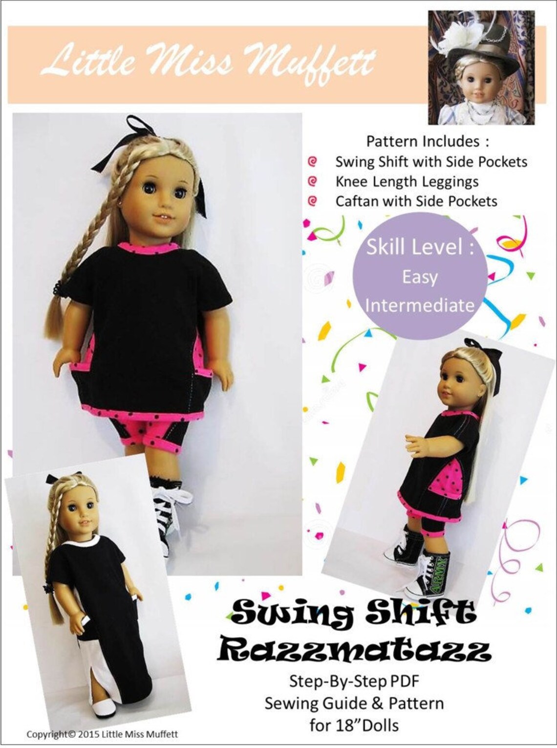 Swing Shift Razzmatazz 18 inch Doll Clothes Pattern Fits Dolls Etsy