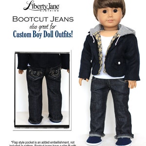 Jeans Bundle 18 inch Doll Clothes Pattern Fits Dolls such as American Girl® Liberty Jane PDF Pixie Faire image 4