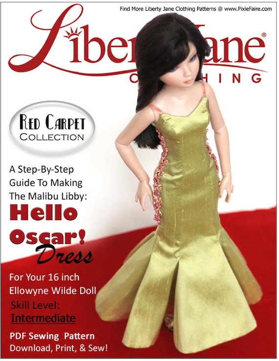Hello Oscar Dress 16 Inch Doll Clothes Pattern Fits Ellowyne Wilde Dolls -  Liberty Jane - PDF - Pixie Faire - Etsy