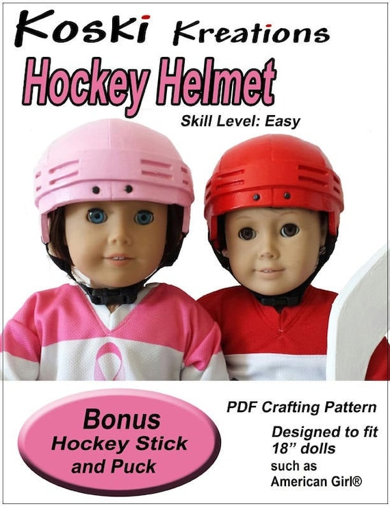 Hockey Helmet 18 Inch Doll Clothes Pattern Designed to Fit Dolls