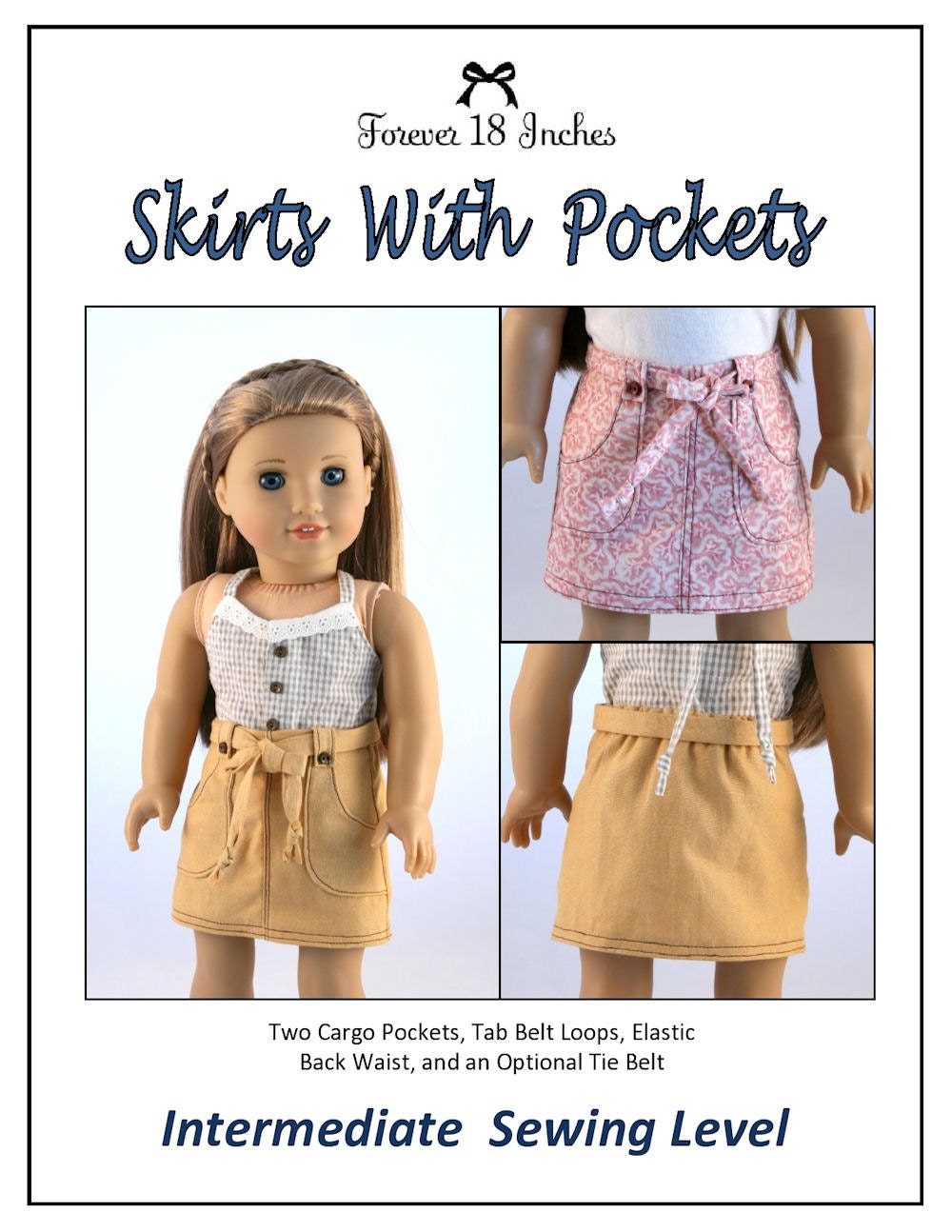 Skirts With Pockets Bundle 18 inch Doll Clothes Pattern Fits | Etsy
