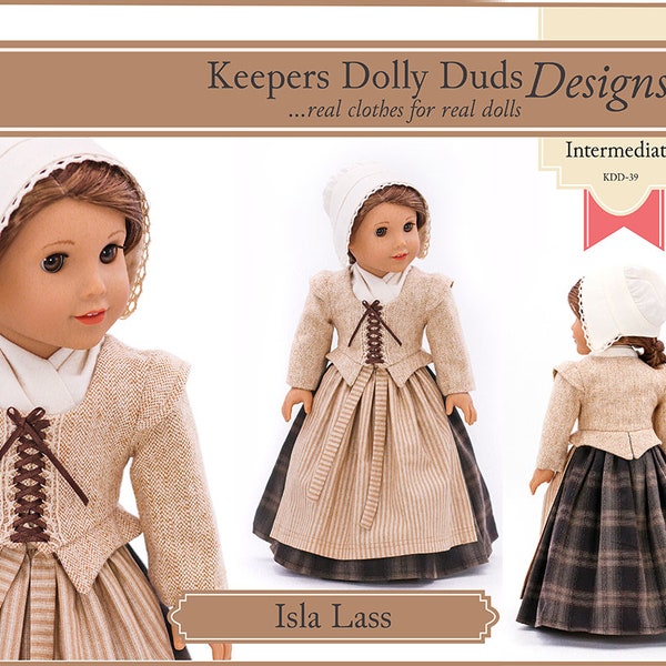 Modèle de vêtements de poupée Isla Lass 18 pouces conçu pour s'adapter aux poupées telles que American Girl® - Keepers Dolly Duds - PDF - Pixie Faire