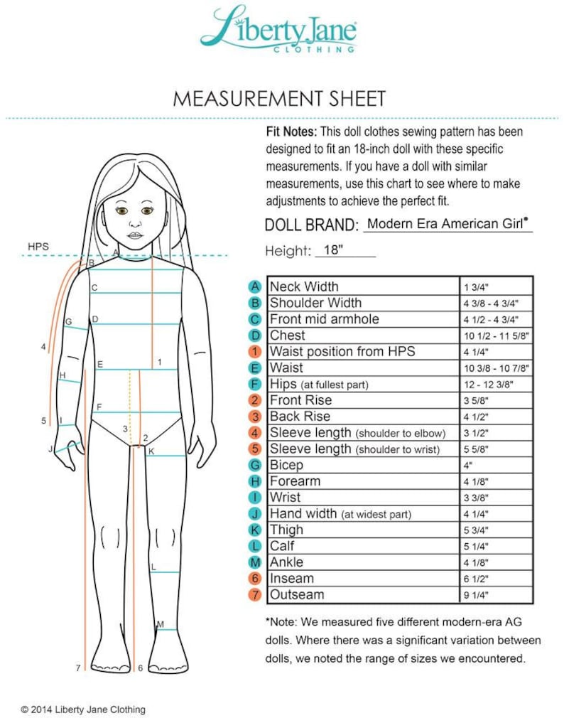 Jeans Bundle 18 inch Doll Clothes Pattern Fits Dolls such as American Girl® Liberty Jane PDF Pixie Faire image 10