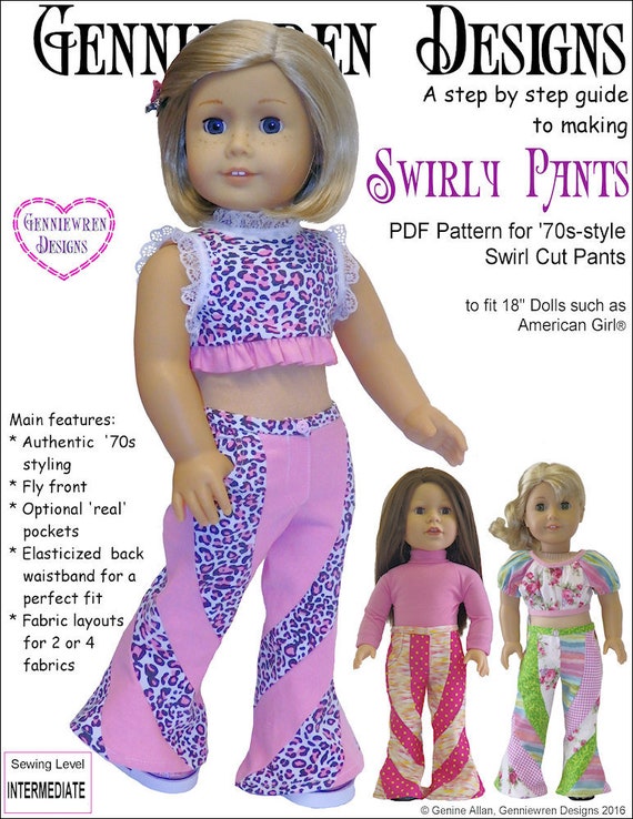 How to sew American Girl Doll pants with front pockets