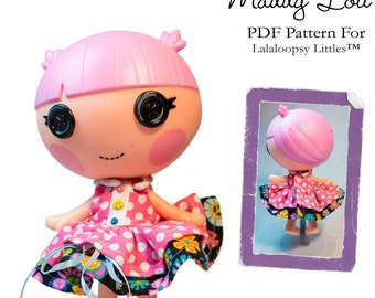 little_lala ☆♪ Maddy Lou Dress Doll Clothes Pattern Designed to Fit
