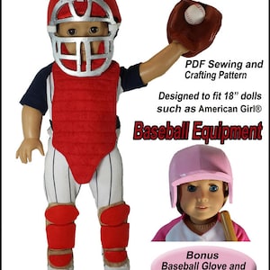 Pink Baseball/Softball Batting Helmet 18 in Doll Clothes Fits  American Girl 