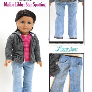 Jeans Bundle 18 inch Doll Clothes Pattern Fits Dolls such as American Girl® Liberty Jane PDF Pixie Faire image 3