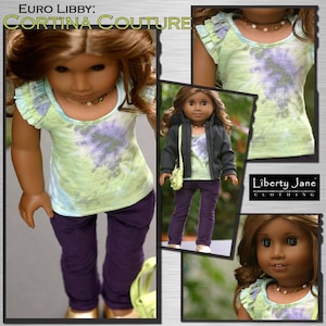 Cortina Top 18 inch Doll Clothes Pattern Fits Dolls such as American Girl® Liberty Jane PDF Pixie Faire image 3