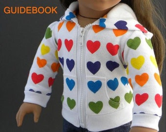 Hoodie 18 inch Doll Clothes Pattern Fits Popular 18" Dolls - Lemieux - PDF - Pixie Faire