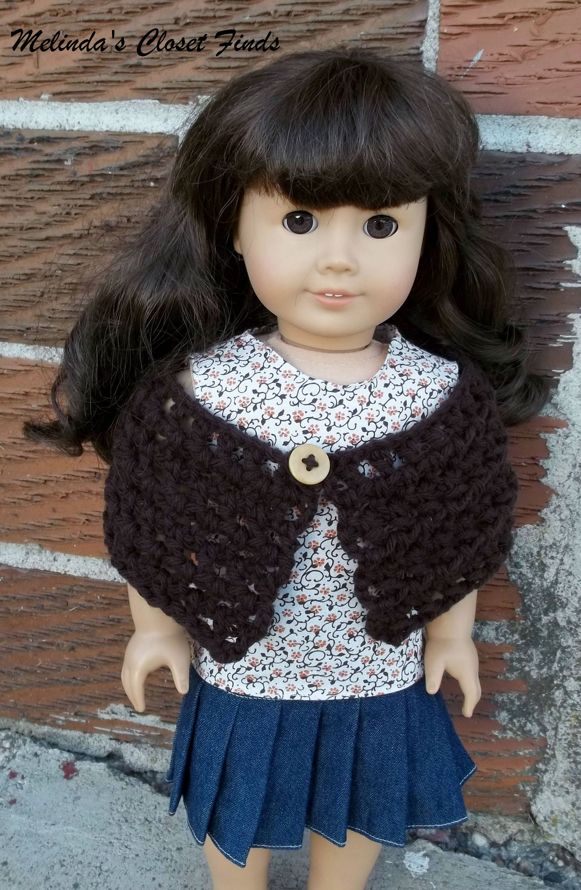 Off Shoulder Button Wrap 18 Inch Doll Clothes Crochet Pattern - Melinda ...