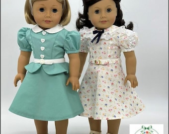 Let's Be Friends! 18" Doll Clothes Pattern Designed to Fit Popular 18" Dolls - Eighteen Cotton Lane - PDF - Pixie Faire